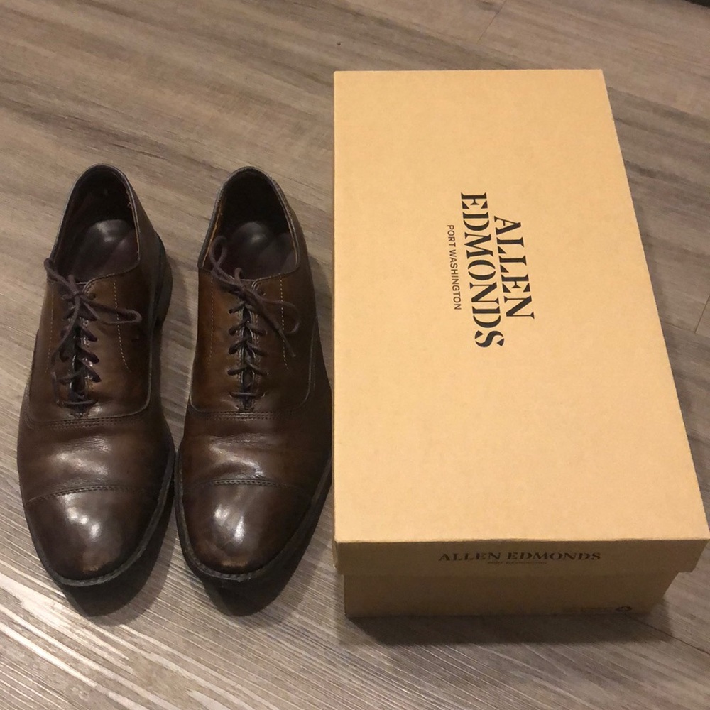 Mens Allen Edmonds Park Avenues - Size 9.5D - Coffee